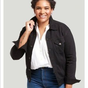 ABLE The Minelia black denim jean jacket XL